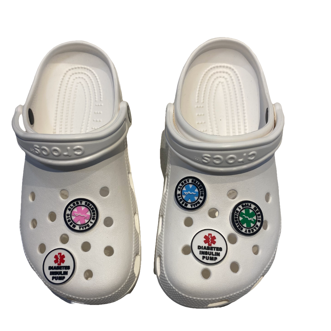 Diabetes Medi-Alert Shoe Charms | Type 1 Diabetes