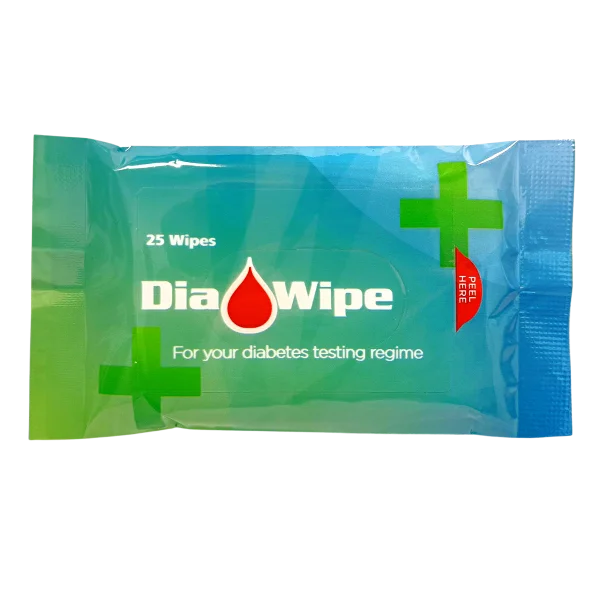 DiaWipe Diabetes Finger Testing Wipes | 25 Wipes
