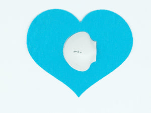 Waterproof _Medtronic_CGM_Patches _Heart shape_blue_diabeteshq.com.au