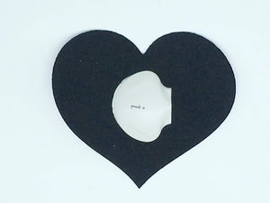 Sensitive_Medtronic_CGM_Patches _Heart shape_black_diabeteshq.com.au