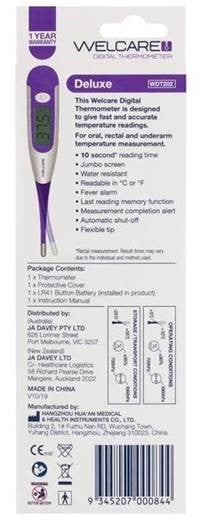 Welcare Digital Thermometer Deluxe